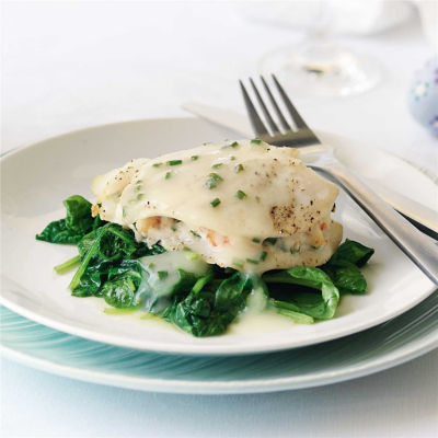Fish Fillets with Prawn Mousse Filling