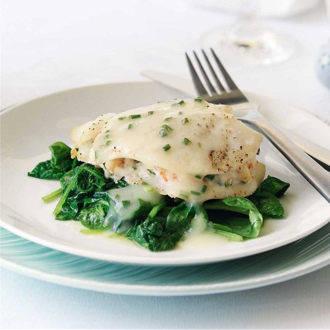 Fish Fillets with Prawn Mousse Filling