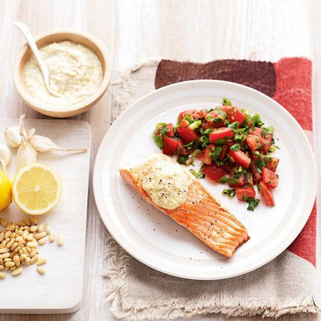 Salmon with Tartar Sauce