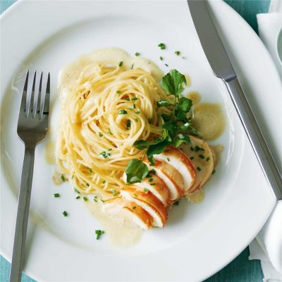 Lobster with Brown Butter & Chive Sauce