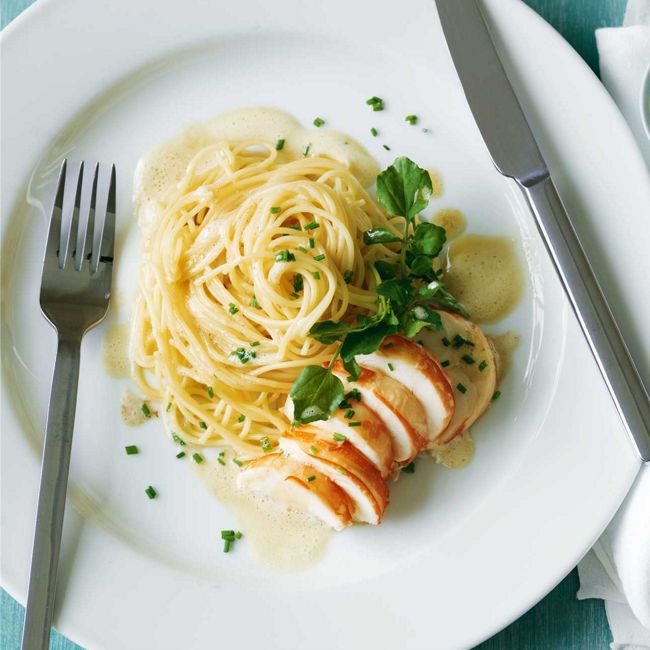 Lobster with Brown Butter & Chive Sauce