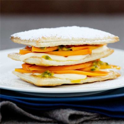 Red Papaya & Passionfruit Mille-Feuille