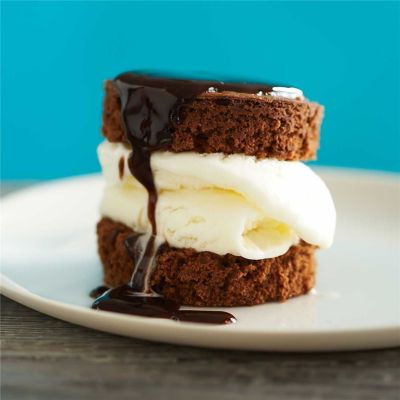 Double Choc Ice-Cream Sandwiches