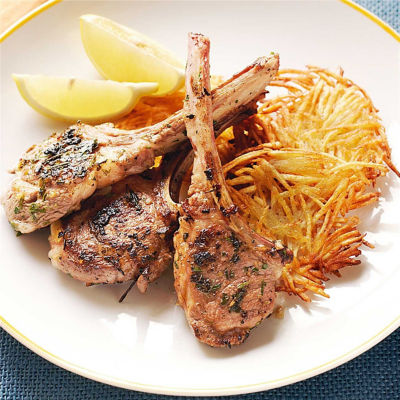 Lamb Cutlets in Herb Marinade with Potato Rosti