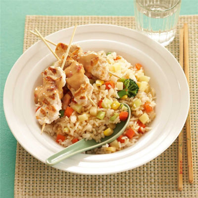 Satay Chicken with Rice