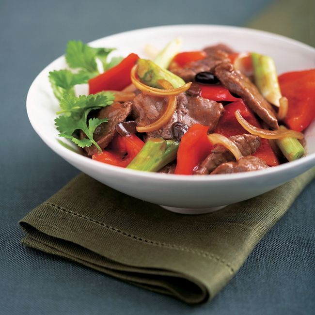 Beef With Black Bean Sauce And Capsicum