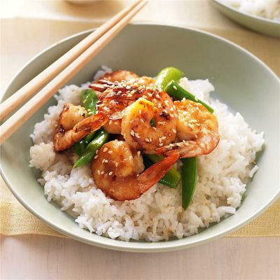 Honey Prawns with Sugar Snap Peas