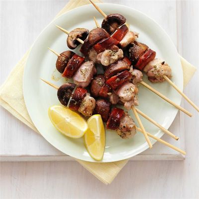 Mushroom, Chicken & Chorizo Skewers