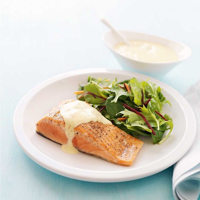 Salmon with Orange Mayonnaise Dressing