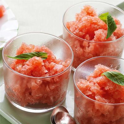 Watermelon, Strawberry & Mint Granita