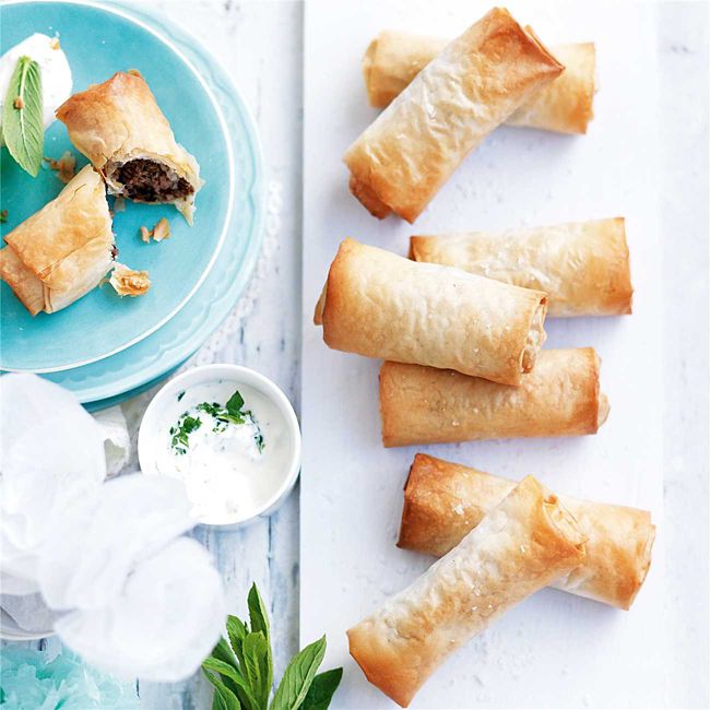 Middle Eastern Lamb & Pine Nut Filo Rolls