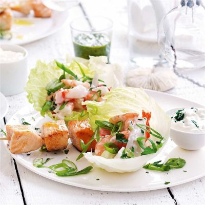 Seafood Salad in Lettuce Cup