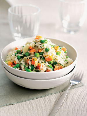 Carrot, Pea & Broad Bean Risotto