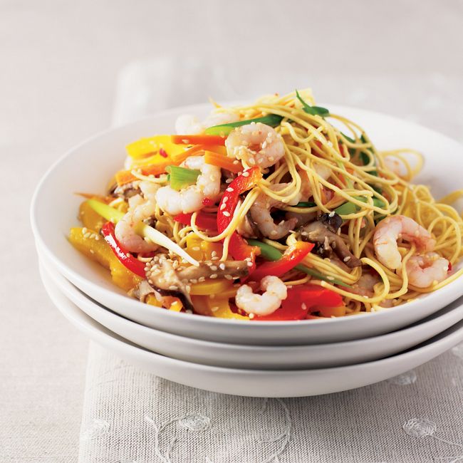 Prawns With Sesame Noodles