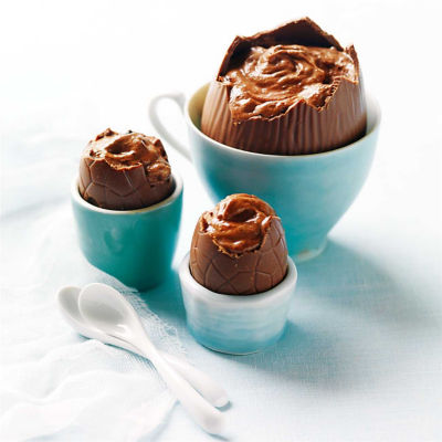 Chocolate Mousse Filled Easter Eggs