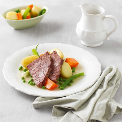 Corned Beef with Vegetables & Parsley Sauce