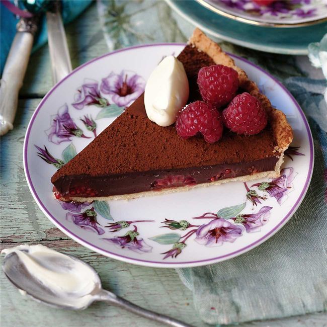 Choc Raspberry Tart