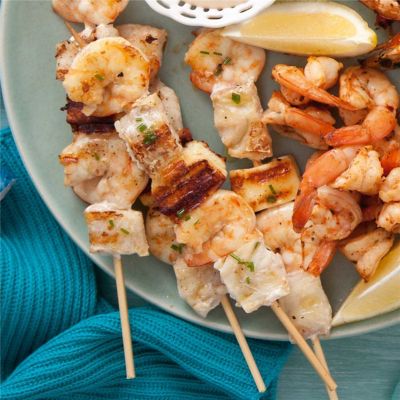 Ling & Prawn Skewers