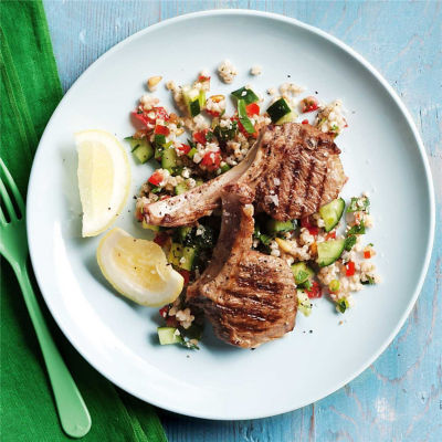 Grilled Lamb with Buckwheat & Pine-Nut Tabouli