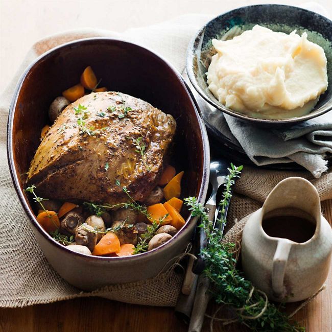 Pot Roast with Carrots, Mushrooms & Mash