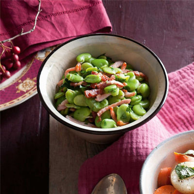 Broad Beans, Bacon & Parsley