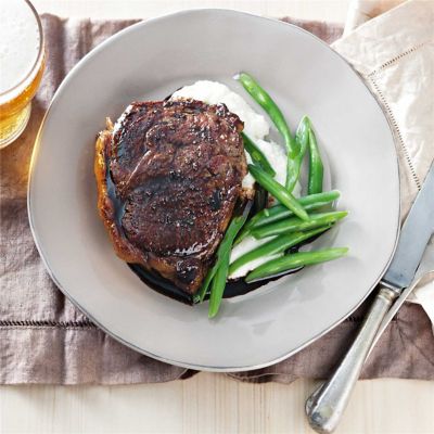 Chargrilled Balsamic Steak with Cauliflower Puree