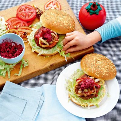 Pepper Crusted Burgers