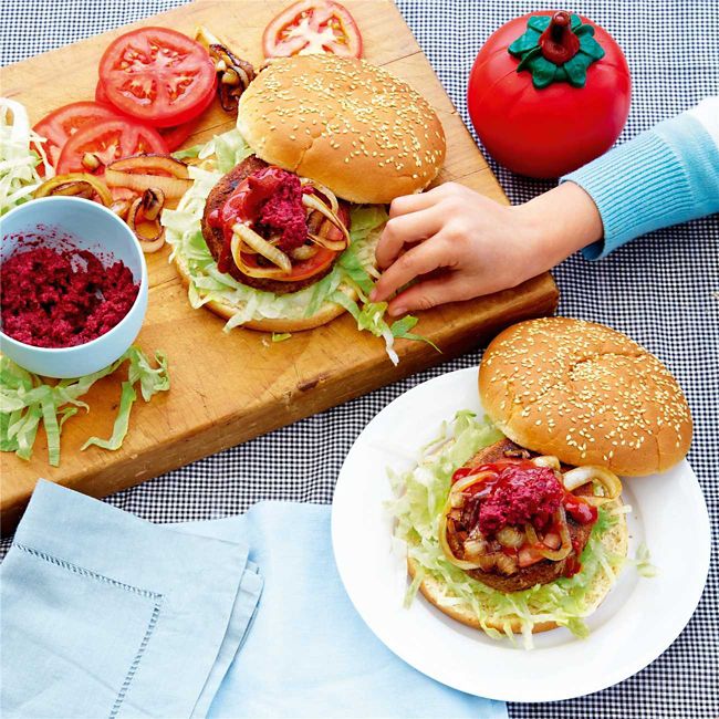 Pepper Crusted Burgers