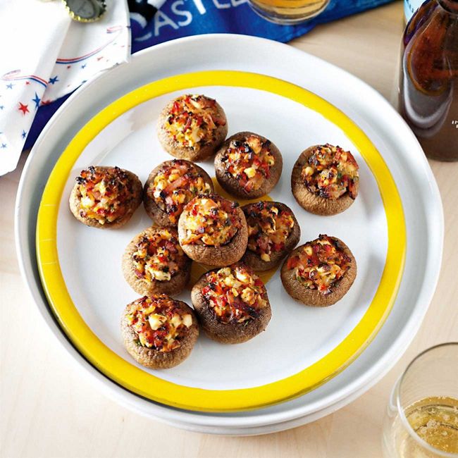 Stuffed Mushrooms with Bacon and Feta