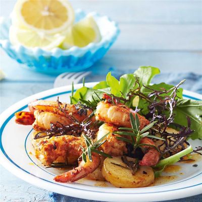 Piri Piri Prawns & Rosemary Potatoes
