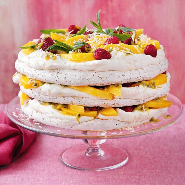 Tropical Coconut Meringue Torte