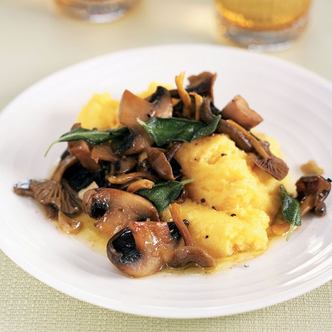 Cheesy Polenta & Mushrooms