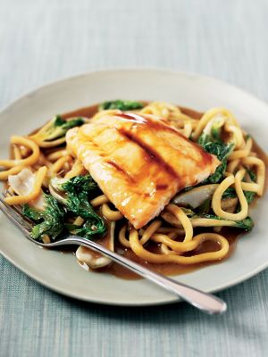 Teriyaki Salmon With Noodles