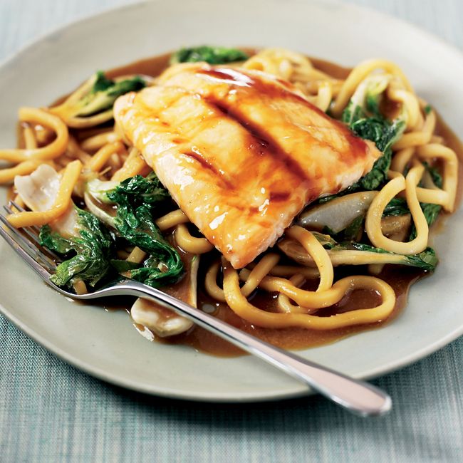 Teriyaki Salmon With Noodles