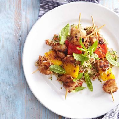 Chicken Kebabs & Quinoa Tabouli