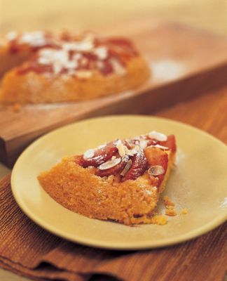 Plum & Polenta Cake