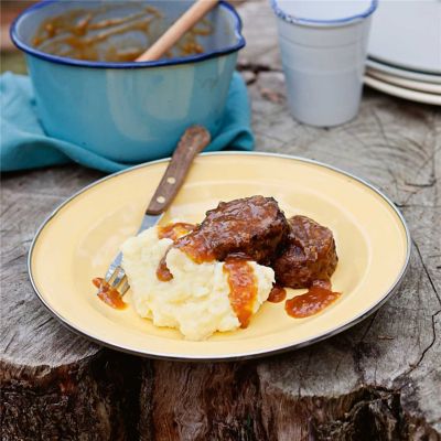 Rissoles with Onion Gravy