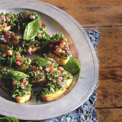Basil & Kale Bruschetta
