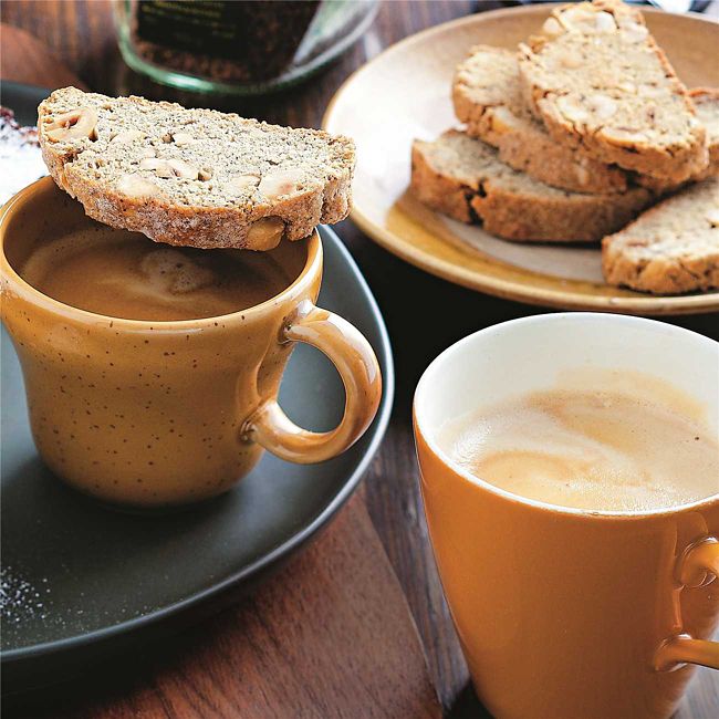 Coffee & Hazelnut Biscotti