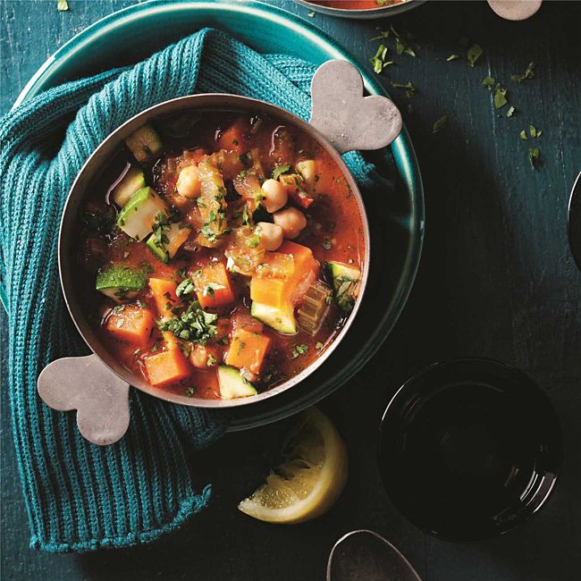 Moroccan Chicken & Sweet Potato Soup