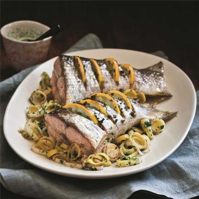 Roast Salmon with Herb & Horseradish Yoghurt
