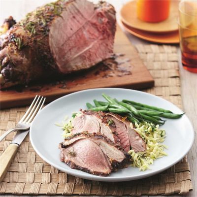 Roast Leg of Lamb with Lemon Risoni