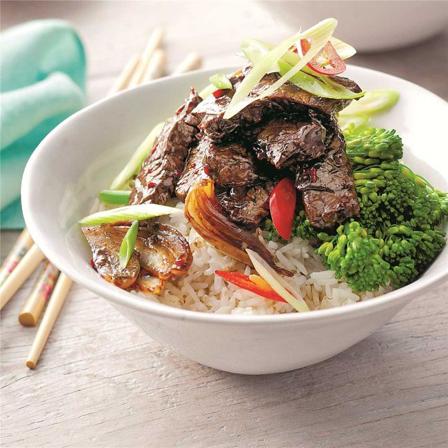 Chilli Beef with Rice
