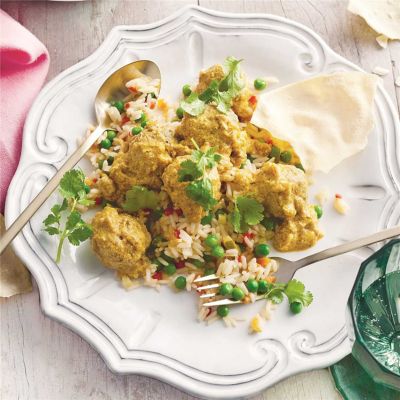 Curry Meatballs & Rice