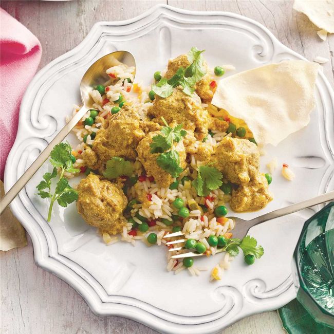 Curry Meatballs & Rice
