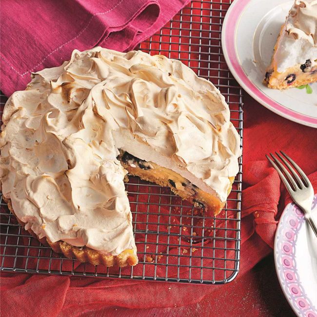 Lemon Blueberry Meringue Pie