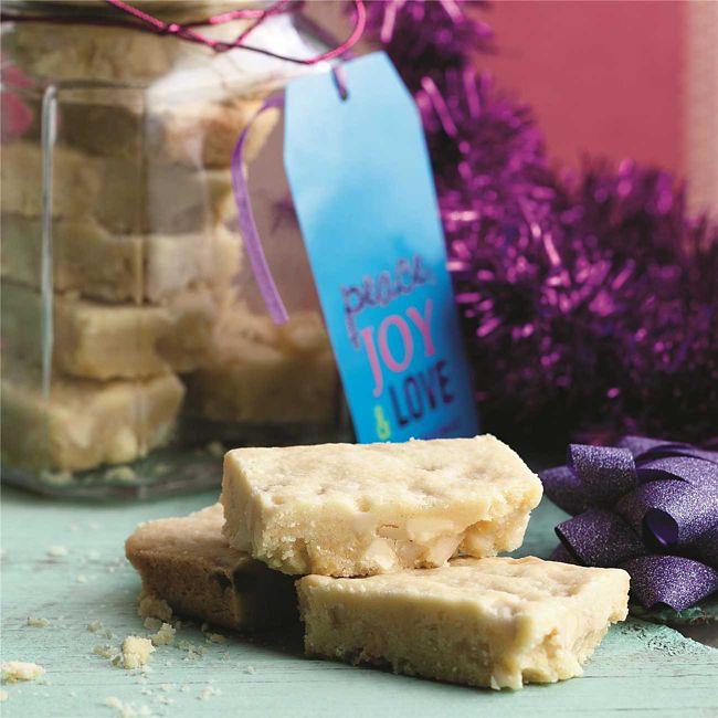 White-Choc Macadamia Shortbread