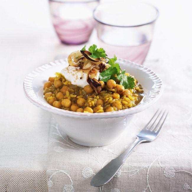 Spiced Date & Chickpea Pilaf