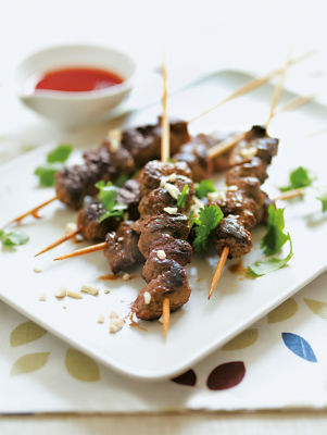 Beef Skewers With Dipping Sauce