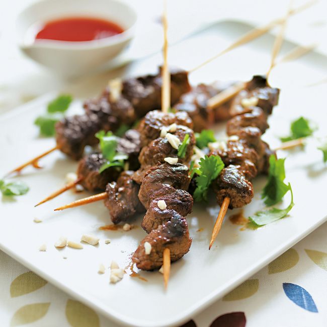 Beef Skewers With Dipping Sauce